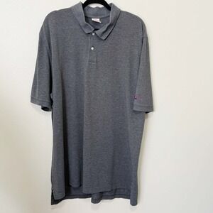 Brooks Brothers Polo Shirt Mens XXL Gray NYU Logo Short Sleeve Cotton